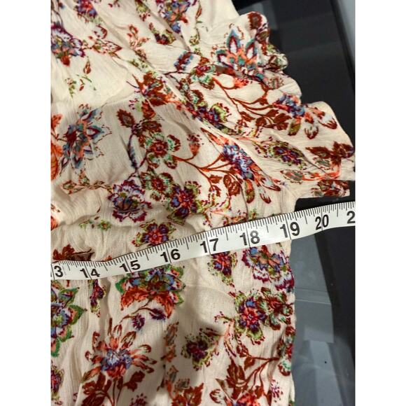 Daytrip Women's Floral Cap Sleeve Flowy Blouse Size Small Boho Chic - Picture 3 of 8